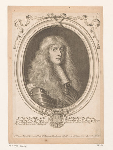 Portrait of François de Vendôme, Nicolas de Larmessin (I), 1662 Canvas Print