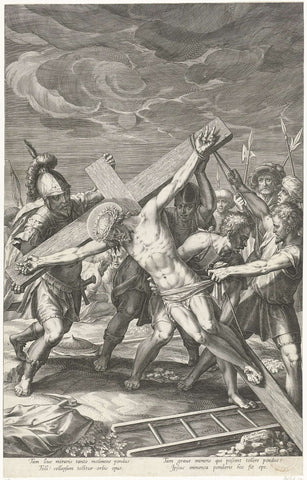 Kruisoprichting, Johann Sadeler (I), 1589 Canvas Print