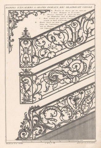 Stair gates, Carl Albert von Lespilliez, 1745 Canvas Print