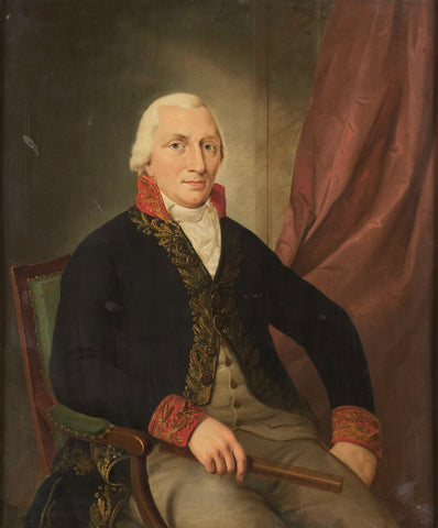 Portrait of Albertus Henricus Wiese, Governor-General of the Dutch East Indies, Adriaan de Lelie (attributed to), 1805 - 1810 Canvas Print