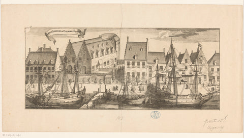 View of 's Lands Zeemagazijn in Veere, anonymous, 1696 Canvas Print