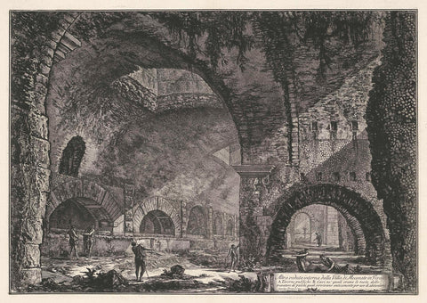 Interior of the Temple of Hercules Victor in Tivoli, Giovanni Battista Piranesi, 1748 - 1778 Canvas Print