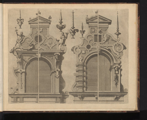 Vier halve lucarnes, Johannes or Lucas van Doetechum, 1565 Canvas Print