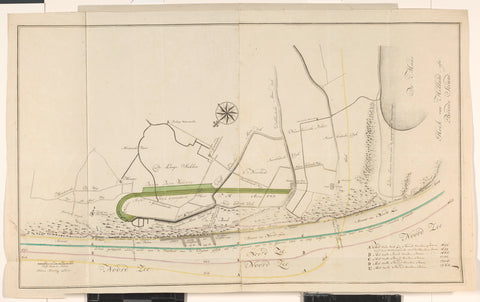 Map of the coastal area between Monster and Hoek van Holland, anonymous, 1765 Canvas Print