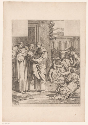 Saint Juan Diego and the Miracle of Bread for the Poor, Simon Guillain (II), 1646 Canvas Print