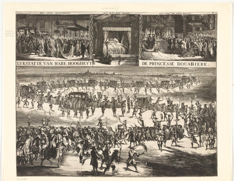 Pageantry and mortuary of Amalia of Solms, 1675, Romeyn de Hooghe, 1675 Canvas Print