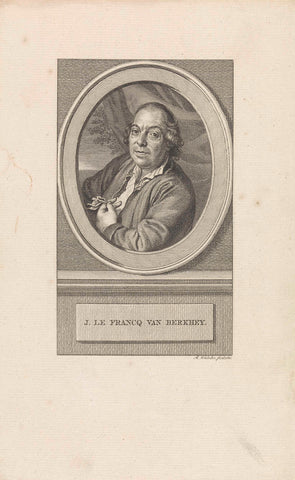 Portret van Johannes le Francq van Berkhey, Reinier Vinkeles (I), 1811 Canvas Print