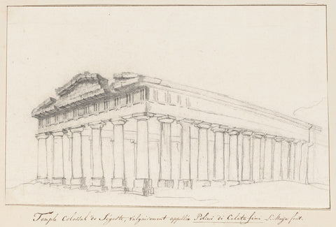 Map of temple of Segesta, Louis Mayer, 1778 Canvas Print