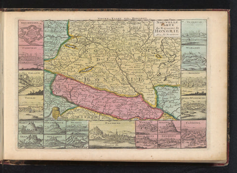 Map of Hungary, anonymous, 1735 Canvas Print