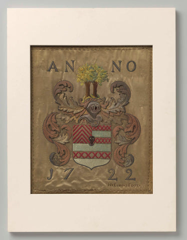 Embroidered coat of arms, H. v. Egmont, c. 1722 Canvas Print