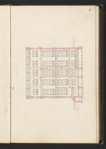 Side view of a building, Willem Springer jr., c. 1864 Canvas Print