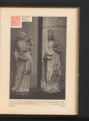 Marble sculptures in the Cathedral of Our Lady in Antwerp and in the Onze-Lieve-Vrouwekerk in Kortrijk, anonymous, c. 1881 - in or before 1889 Canvas Print