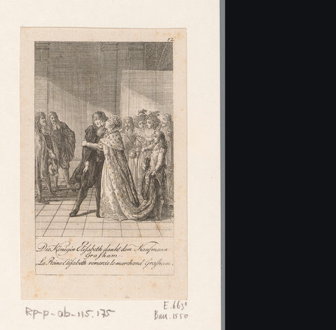 Koningin Elisabeth thanks Grasham, Daniel Nikolaus Chodowiecki, 1791 Canvas Print