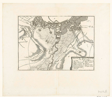 Siege of Mons, 1709, anonymous, 1709 Canvas Print