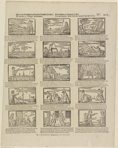 See in this print frame various sketches show off, / Zy become you, ô youth! bestowed, / Who are instructive and entertaining; / Tot tydverdryf: Maar schei het weezen van den schyn, Johan Noman, 1806 - 1830 Canvas Print