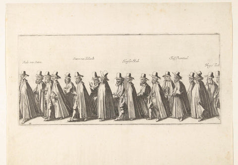 The funeral procession (plate 11), 1623, Simon Frisius, 1624 Canvas Print