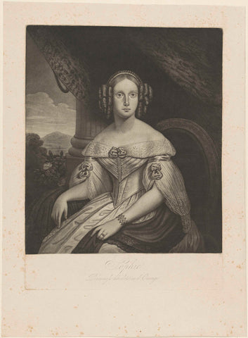 Portrait of Sophie of Württemberg, anonymous, 1839 - 1899 Canvas Print