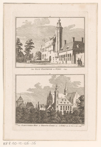 Two faces at Huis Rijnsburg in Oostkapelle, 1743, Hendrik Spilman, 1754 - 1792 Canvas Print