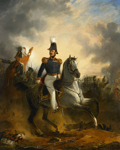 The Engagement at Houthalen, Nicolaas Pieneman, 1834 Canvas Print