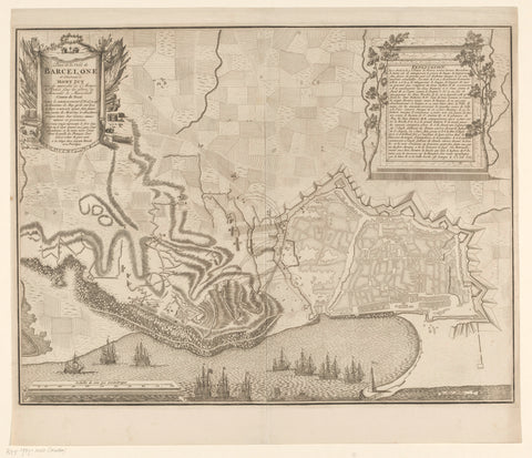 Map of the Siege of Barcelona, 1706, John of Call (II), 1706 Canvas Print