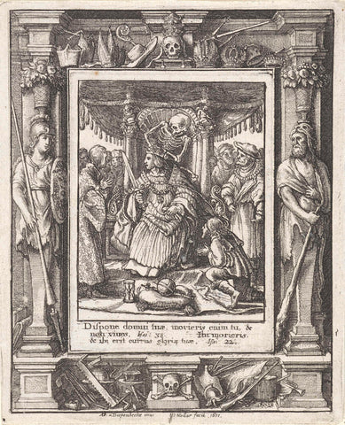 The Emperor and Death, Wenceslaus Hollar, 1651 Canvas Print