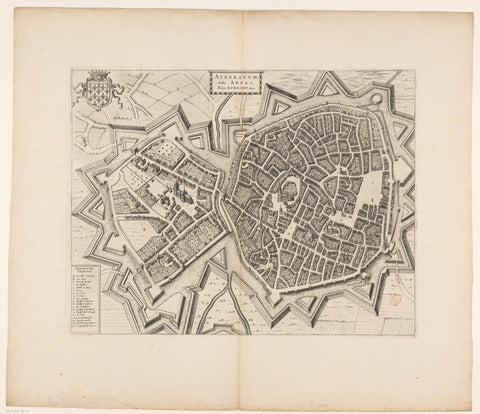 Map of Arras, anonymous, 1652 Canvas Print