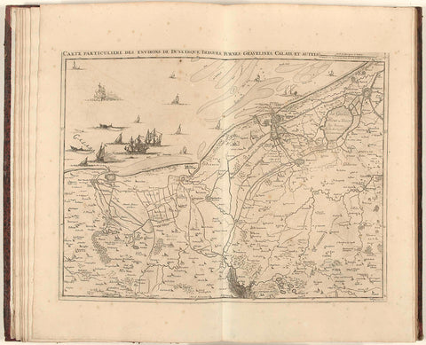 Map of the northern French coast, 1707, Jacobus Harrewijn, 1707 Canvas Print