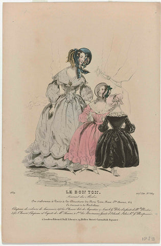 Le Bon Ton, Journal des Modes, 1839, 207e Liv. No. 389 : Chapeau de velours (...), anonymous, 1839 Canvas Print