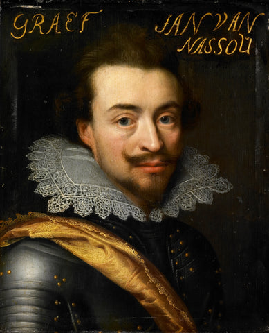 Portrait of Jan the Younger, Count of Nassau-Siegen (Count John VIII of Nassau-Siegen), Jan Antonisz van Ravesteyn (workshop of), c. 1614 - c. 1633 Canvas Print