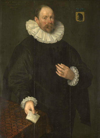 Portrait of Paulus Cornelisz van Beresteyn (1548-1625), Burgomaster of Delft, Jacob Willemsz. Delff (I), 1592 Canvas Print