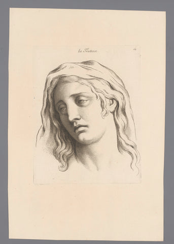 Grief, Jean Audran, 1727 Canvas Print