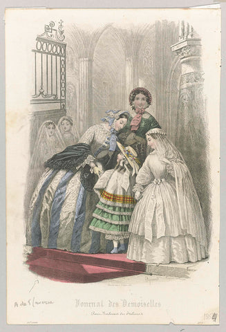 Journal des Demoiselles 1854, No. 5, 22nd year, Hopwood, 1854 Canvas Print