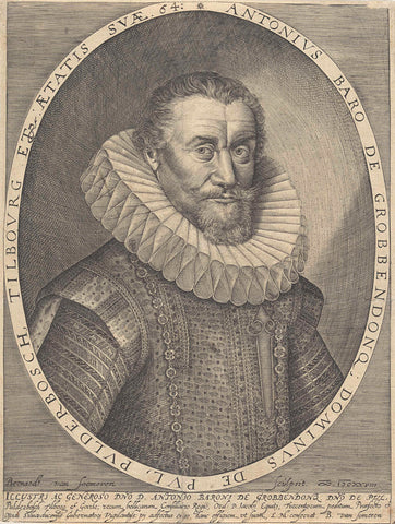 Portrait of Anthonie Schets, Baron van Grobbendonck, Barend van Someren, 1628 Canvas Print