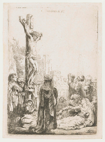 The Crucifixion: small plate, Rembrandt van Rijn, c. 1635 Canvas Print