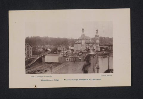 View of the Senegalese pavilion and the panorama of the 1905 World's Fair in Liège, anonymous, 1905 Canvas Print