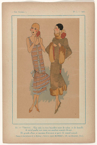 Très Parisien, 1925, No. 1, Pl. 11.-VERTIGE., G-P. Joumard, 1925 Canvas Print