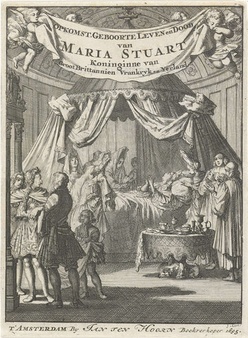 Deathbed of Maria II Stuart, Queen of England and Scotland, 1695, Jan Luyken, 1695 Canvas Print