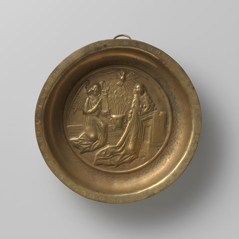 Basin with the Annunciation, anonymous, 1500 - 1510 Canvas Print