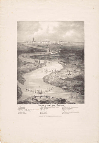 Course of the Scheldt from Fort Bath to Antwerp, 1832, J.B. Clermans, 1826 - 1839 Canvas Print