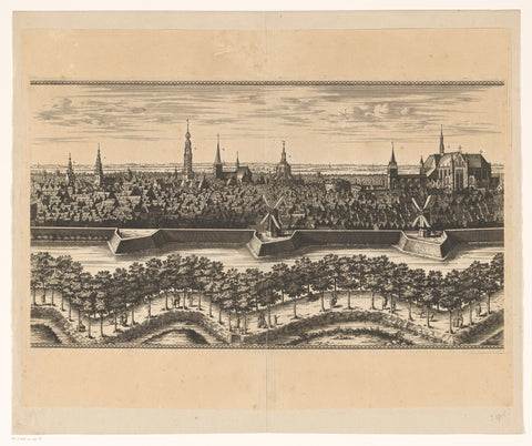 Bottom of the edge of the Grote Hagen (middle leaf), Christiaan Hagen, 1675 Canvas Print