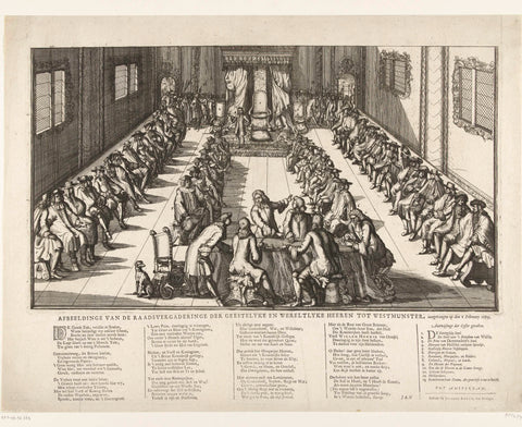 Session of the House of Lords during the Convention, 1689, Cornelis Huyberts, 1689 Canvas Print