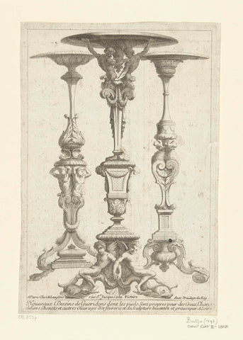 New drawings of pedestals whose feet are clean for crosses, Alexis Loir (I), after 1650 - before 1692 Canvas Print