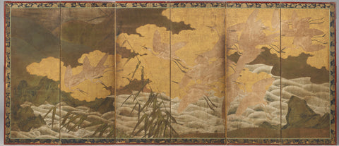 Six-part screen, , 1600 - 1650 Canvas Print