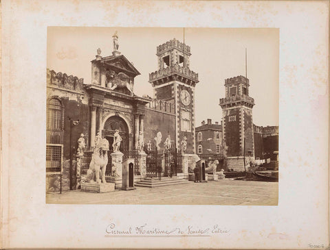 Entrance gate of the Arsenal in Venice, Carlo Ponti, 1860 - 1881 Canvas Print