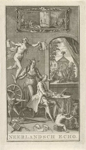 Title page for: Neerlandsch Echo, 1770, anonymous, 1770 Canvas Print