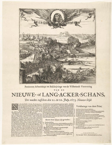 Conquest of Nieuweschans, 1673, Romeyn de Hooghe (attributed to), 1673 Canvas Print