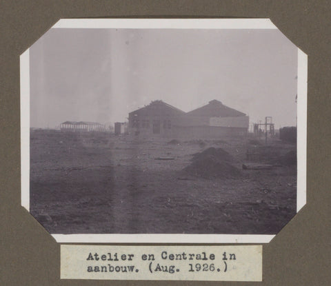 Atelier and Centrale under construction. (Aug. 1926.), anonymous, 1926 Canvas Print