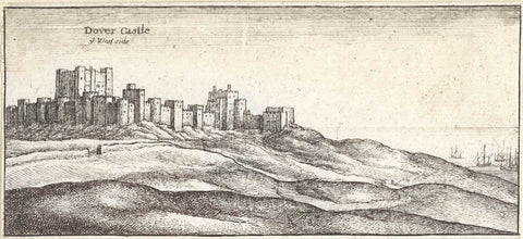 View of Dover Castle, Wenceslaus Hollar, 1625 - 1677 Canvas Print