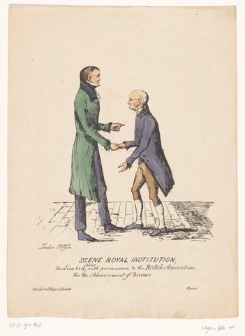 Caricature of professor Gerrit Moll, ca. 1835, Gebroeders van de Weijer, 1830 - 1840 Canvas Print