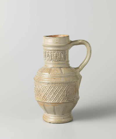 Jug with roundels and medallions, anonymous, c. 1600 - c. 1610 Canvas Print